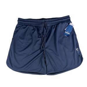 Spalding Mens Gym Essentials Mesh Athletic Shorts Crown Blue Large NWT RL0802C